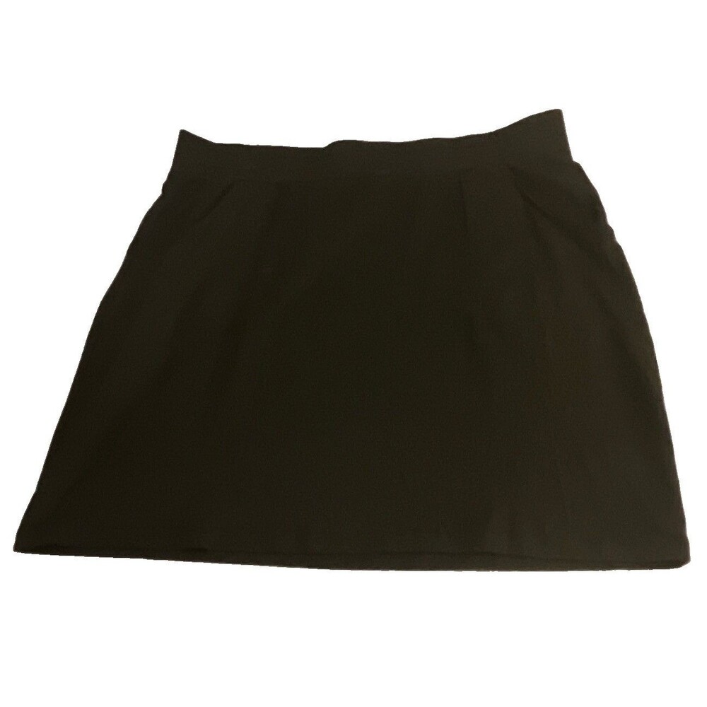 TOAD&CO Women's Black Solid Mini Skirt Short Length, Regular Size XL